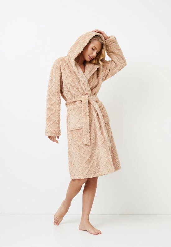 Twinzen Badjas voor Dames & Heren - Maat M - Grijs - Zachte, Lichtgewicht Microvezel, Snel Droogt - Kamerjas met Capuchon & Zakken - OEKO-TEX Gecertificeerd