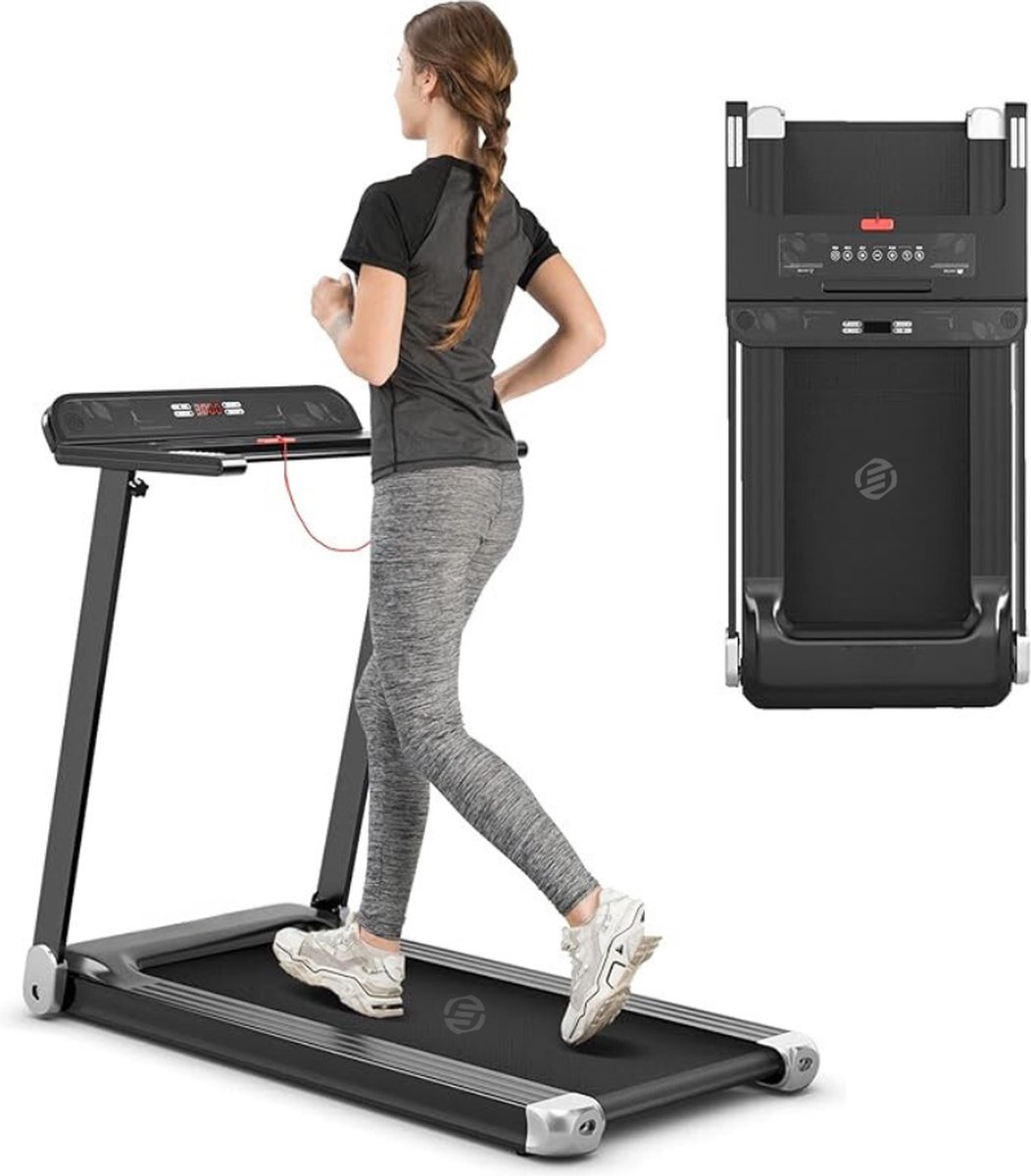 Afbeelding 2 van Equivera loopband inklapbaar - loopband - loopband fitness - loopband elektrisch - loopband fitness inklapbaar - loopband opvouwbaar