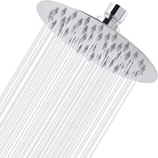 15cm Ronde regendouche -Markcco Ronde Hogedrukdouche Gemaakt van ABS-materiaal - Comfortabele douche-ervaring, zelfs als de waterdruk laag is - kan aan de muur of het plafond worden geïnstalleerd