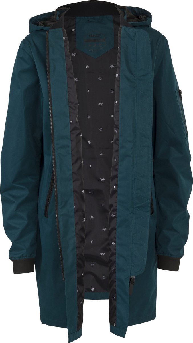 AGU Long Bomber - Regenjas - Dames - Groen - Waterdicht - Winddicht - Ademend Poray 5000 - Neopreen manchetten - M — cadeau in Sport & Outdoor - foto 4