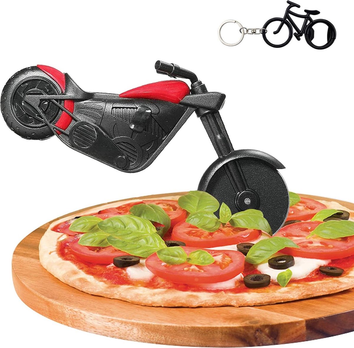 Grappige Pizzasnijder Roestvrij Staal Kunststof Kerstfeest Creatief Geschenk