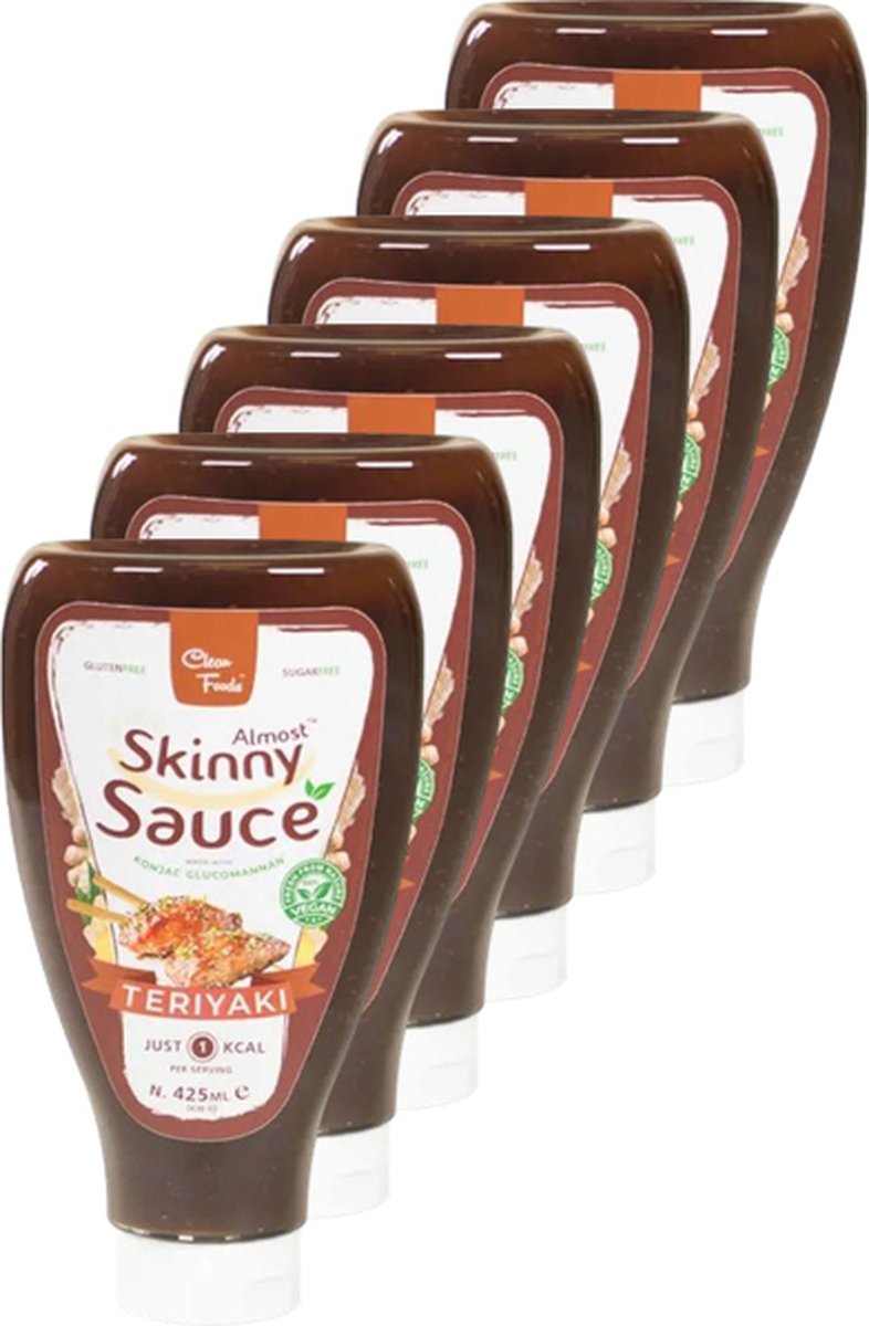 Clean Foods | Skinny Sauce | Teriyaki | 6 stuks | 6 x 430 gram