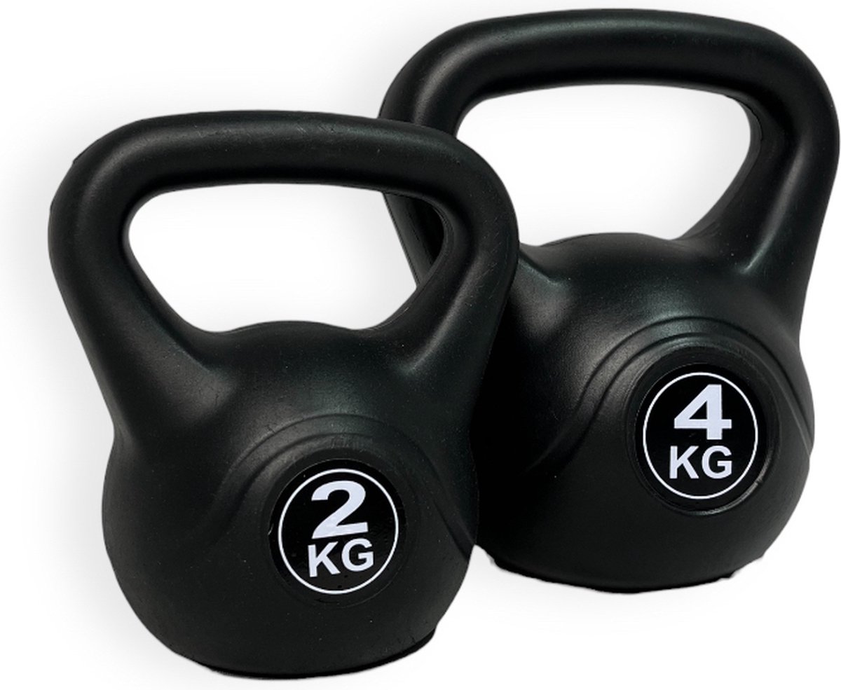 Padisport Kettlebell Set 2 En 4 Kg- Kettlebell Set - Kettlebell 2 Kg - Kettlebell 4 Kg - Kettlebell - Kettlebells - Fitness Gewichten Kettlebell - Kettlebell 2 Kg PVC