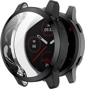 Strap-it TPU case protectie - zwart bescherm hoesje geschikt voor Garmin Vivoactive 4s - zwarte beschermhoes voor Vivoactive 4s