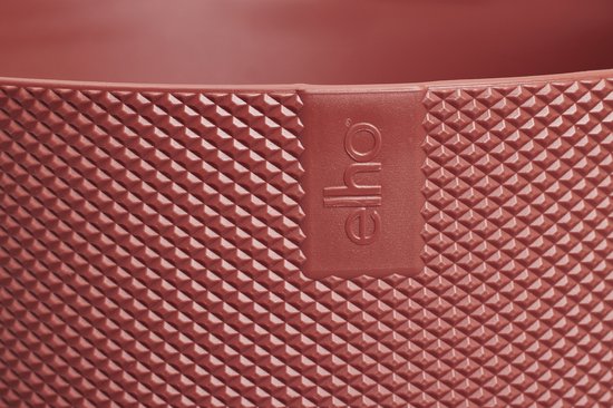 Elho Jazz Round Ø 30cm - Pot de Fleurs d'Intérieur - Plastique 100% recyclé - Structure Unique - Ø 29.5 x H 27.5 cm - Rouge toscane