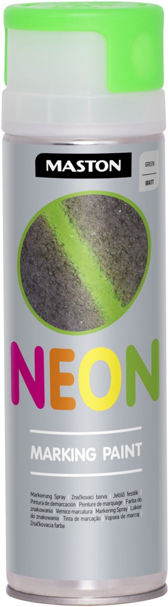 Maston Marking Paint NEON - Mat - Groen - Markeringsspray - 500 ml - spuitbus verf