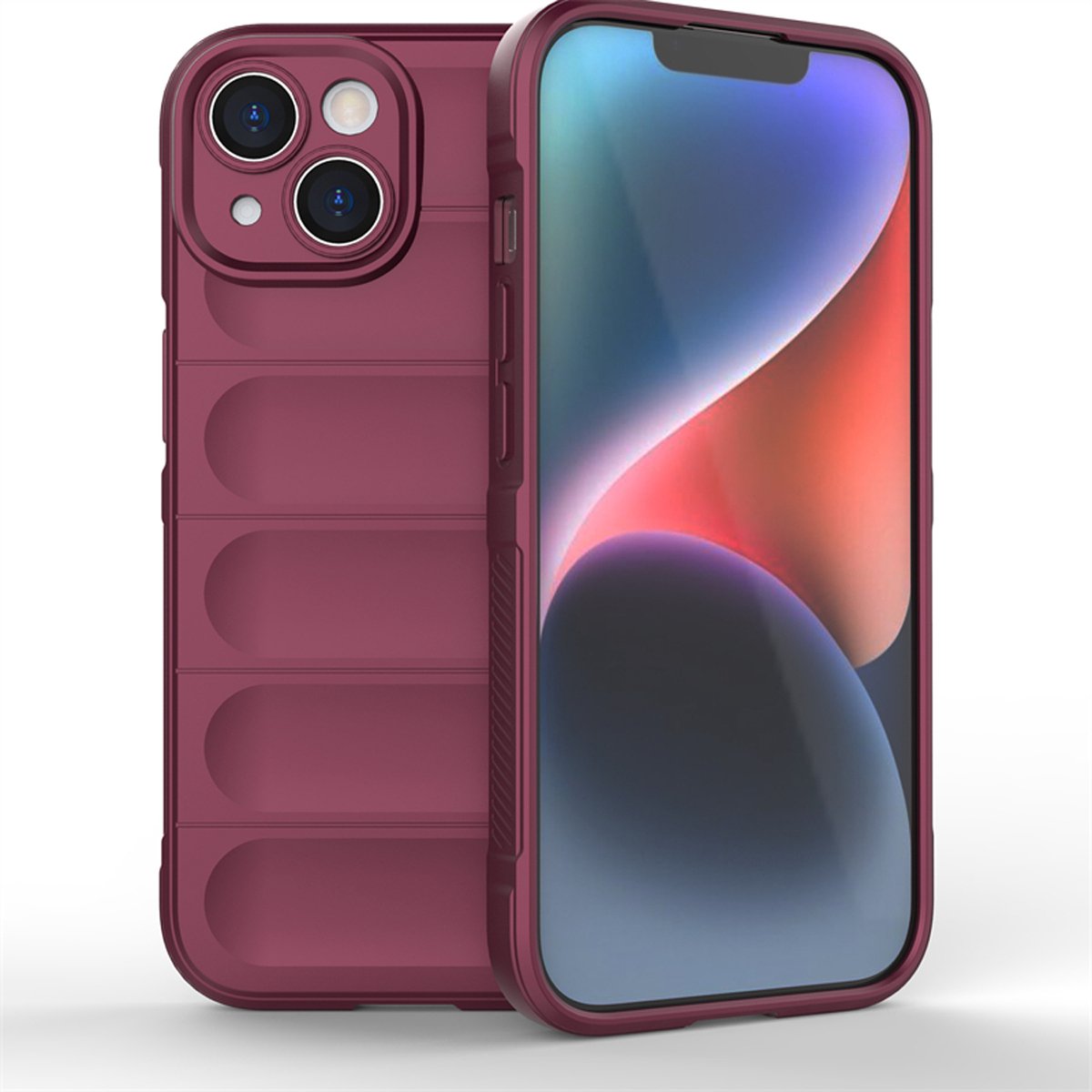 MobyDefend Hoesje - Geschikt voor iPhone 15 - TPU Gripcase - Paars