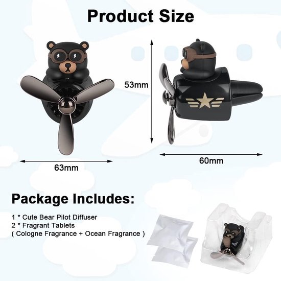 ISAKEN Cartoon Beer Pilot Auto Luchtverfrisser, Auto geur Interieur Automotive Air Outlet Vent Clips Sensemann Auto Diffuser Auto Parfum Aromatherapie Interieur Accessoires Schedel Decoratie