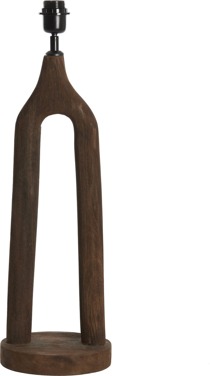 Light & Living Tafellamp Xitta Mangohout, 55cm - Donkerbruin (excl. kap)