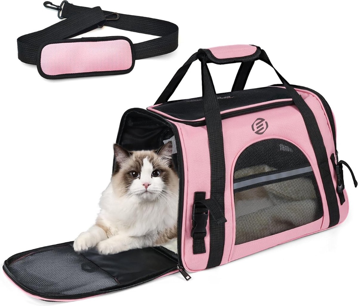Equivera Katten Vervoersbox - Kattenvervoersbox - Reistas Katten - Reismand - Kattendraagtas - Transporttas