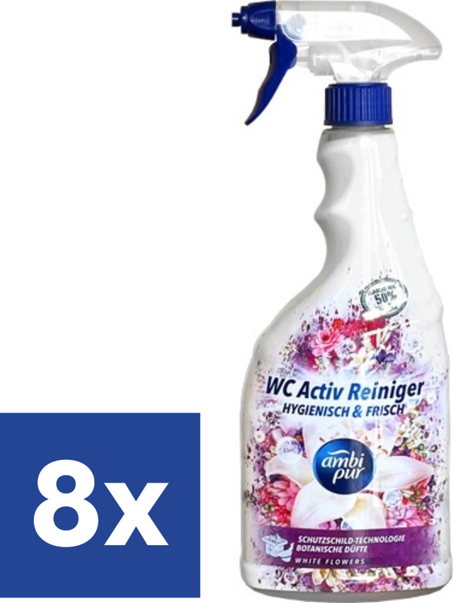 Goedkoopste Ambi Pur WC Spray White Flowers - 8 x 750 ml