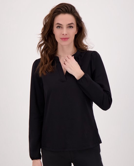 Top noir Je m'appelle - Femme - Tissu voyage - Taille XS - 6 tailles disponibles