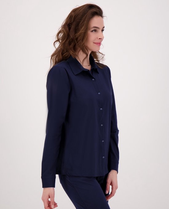 Chemisier bleu Je m'appelle - Femme - Tissu de voyage - Taille S - 2 tailles disponibles