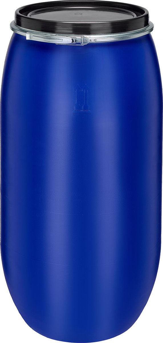 Garronda Regenton 150L kunststof vat levensmiddelcontainer van HDPE voor huis en tuin - GD-0078 Blauw