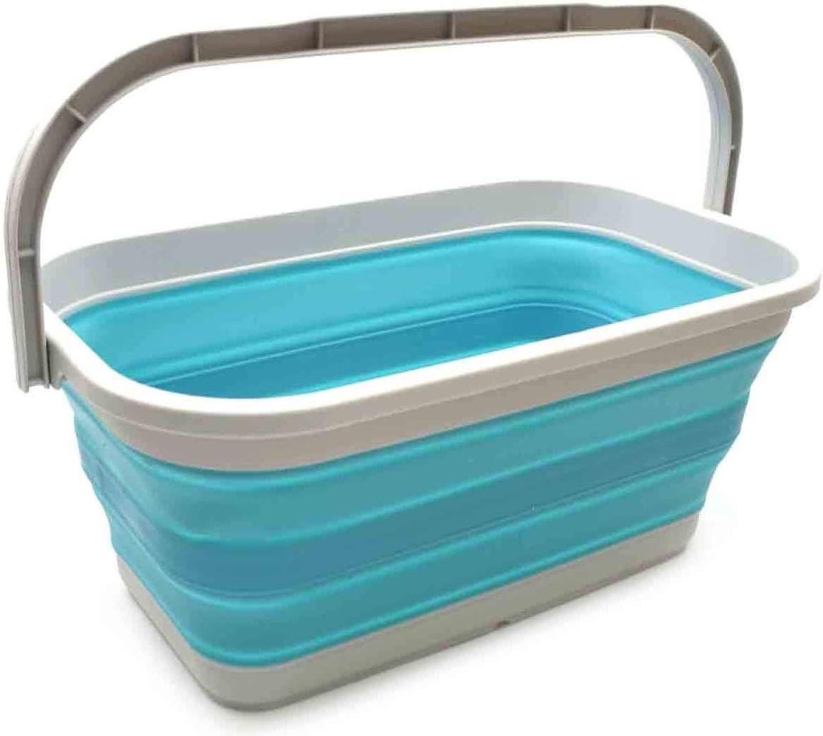 Goedkoopste Inklapbare rechthoekige handige mand emmer - 11.6L - helder blauw 1 bath bucket
