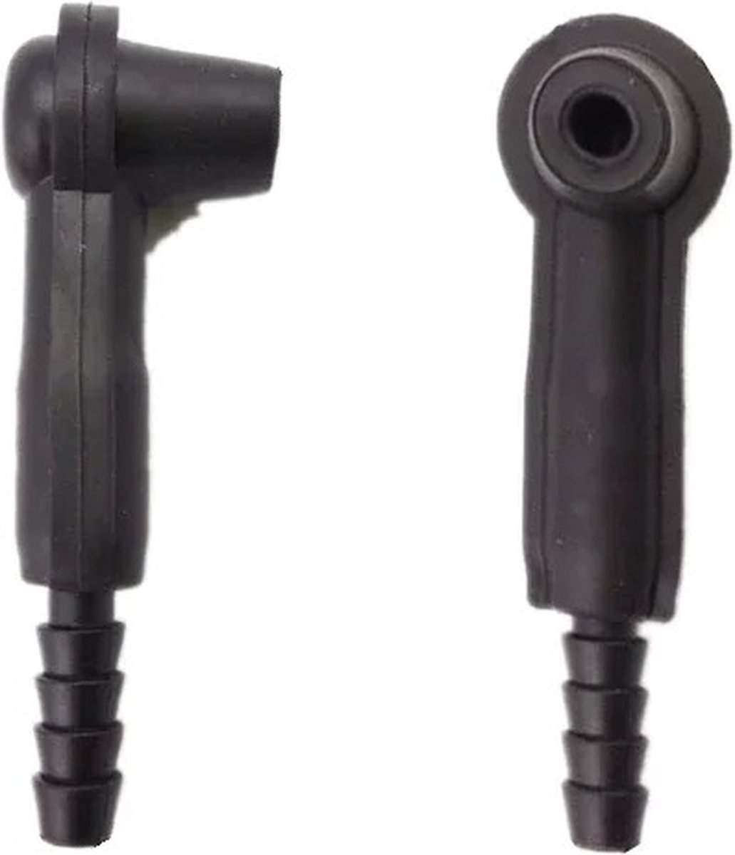 WiseGoods Premium Auto Olie Vervang Tools - Accessoires Autos - Motorolie Tool - Remvloeistof - Mondstuk Voor Slang - Zwart 2stk