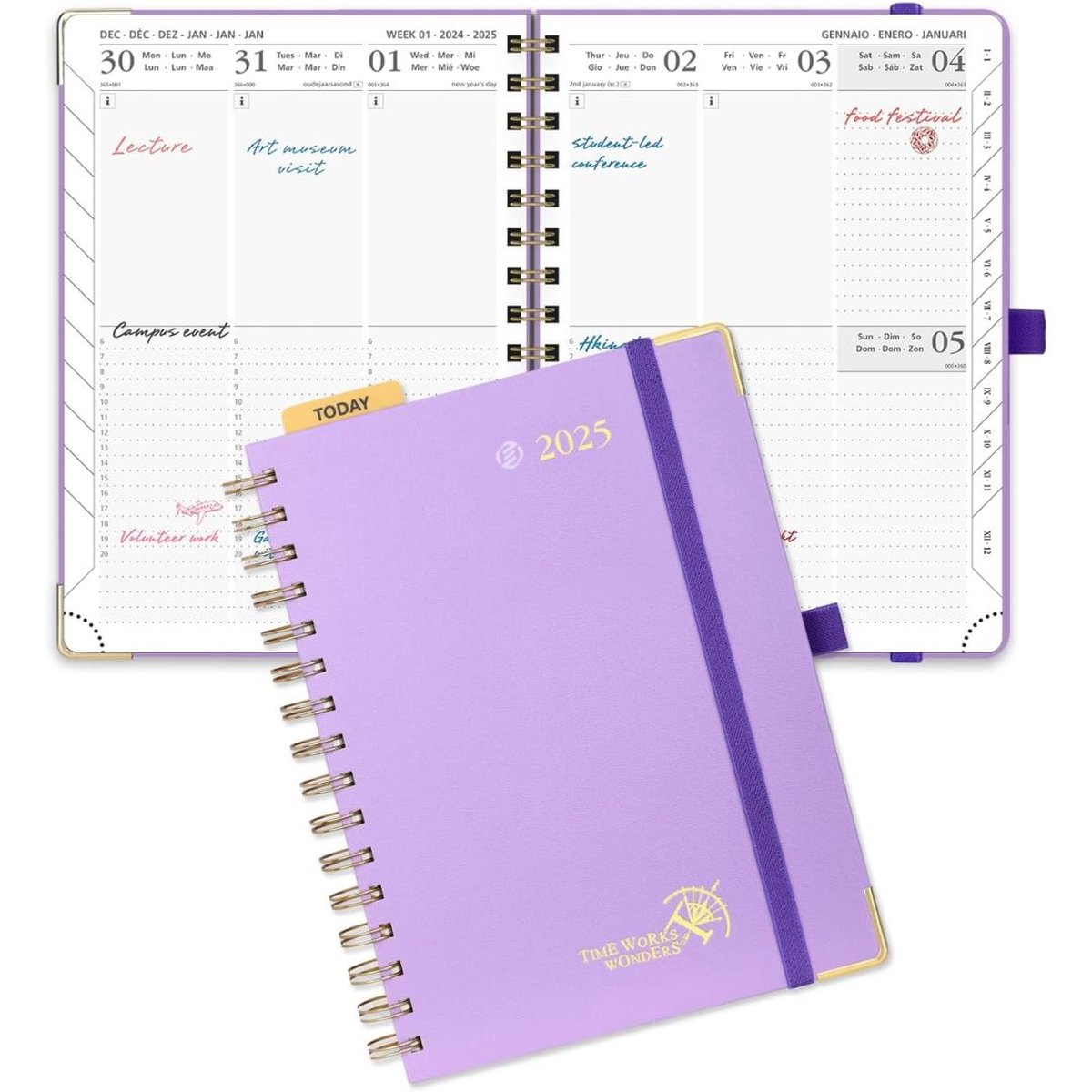 Equivera Weekplanner 2025 - Weekly Planner - Agenda - Kalender - Maandplanner - Famillieplanner