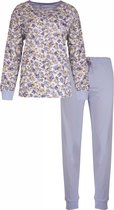 TEPYD1315A Set Pyjama Femme Tenderness - Imprimé fleuri - 100% Katoen Peigné - Blauw. - Tailles : 3XL