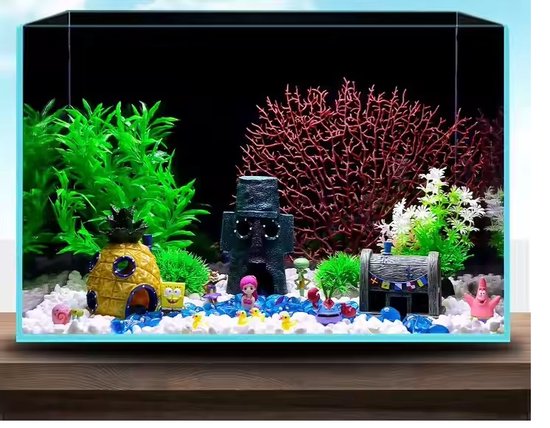 Vissen Decoratie SLOCME Aquarium Kerstboom Decoratie Hars