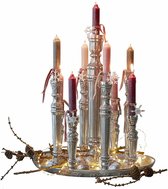 LOBERON Kaarsenhouder Calcot antiekzilverkleurig