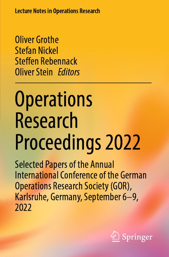 Operations Research Proceedings 2022 - cover