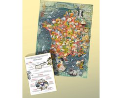 Puzzel Franse Kazen - Frankrijk - Kaas - 1000 stukjes - Leg puzzel