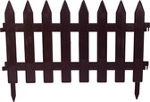 Formplast Tuinhekjes - 7x stuks - kunststof - 320 cm - bruin - borderrand - tuinafscheiding