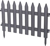 Portails de jardin Formplast - 7x pièces - plastique - 320 cm - anthracite - bordure - clôture de jardin