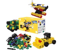 Nano Clics Transport Bouwset 250 Stuks – Bouw speelgoed - 5 Modellen in 1 – Duurzaam Constructie Speelgoed van Gerecycled Plastic – Bouwblokken voor Kinderen 8+