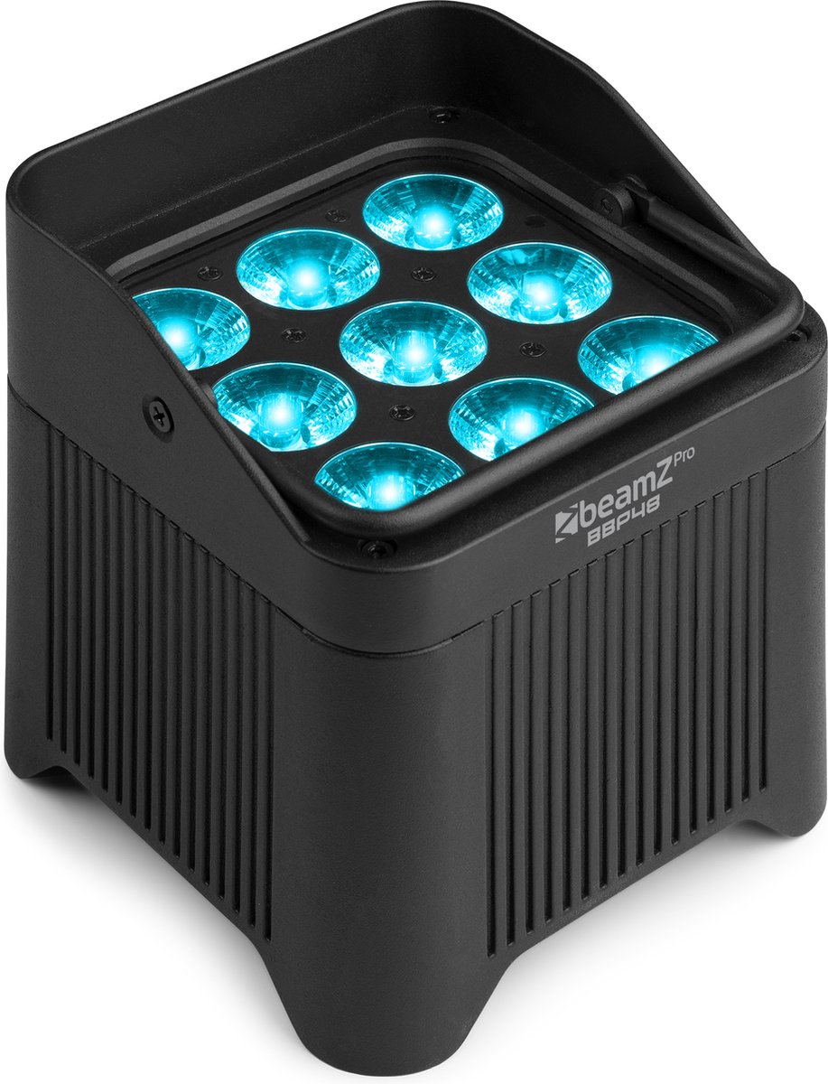 BeamZ Professional BBP48 accu uplight met 9x 12W LED’s - IP65 Waterdicht - RGBWA-UV