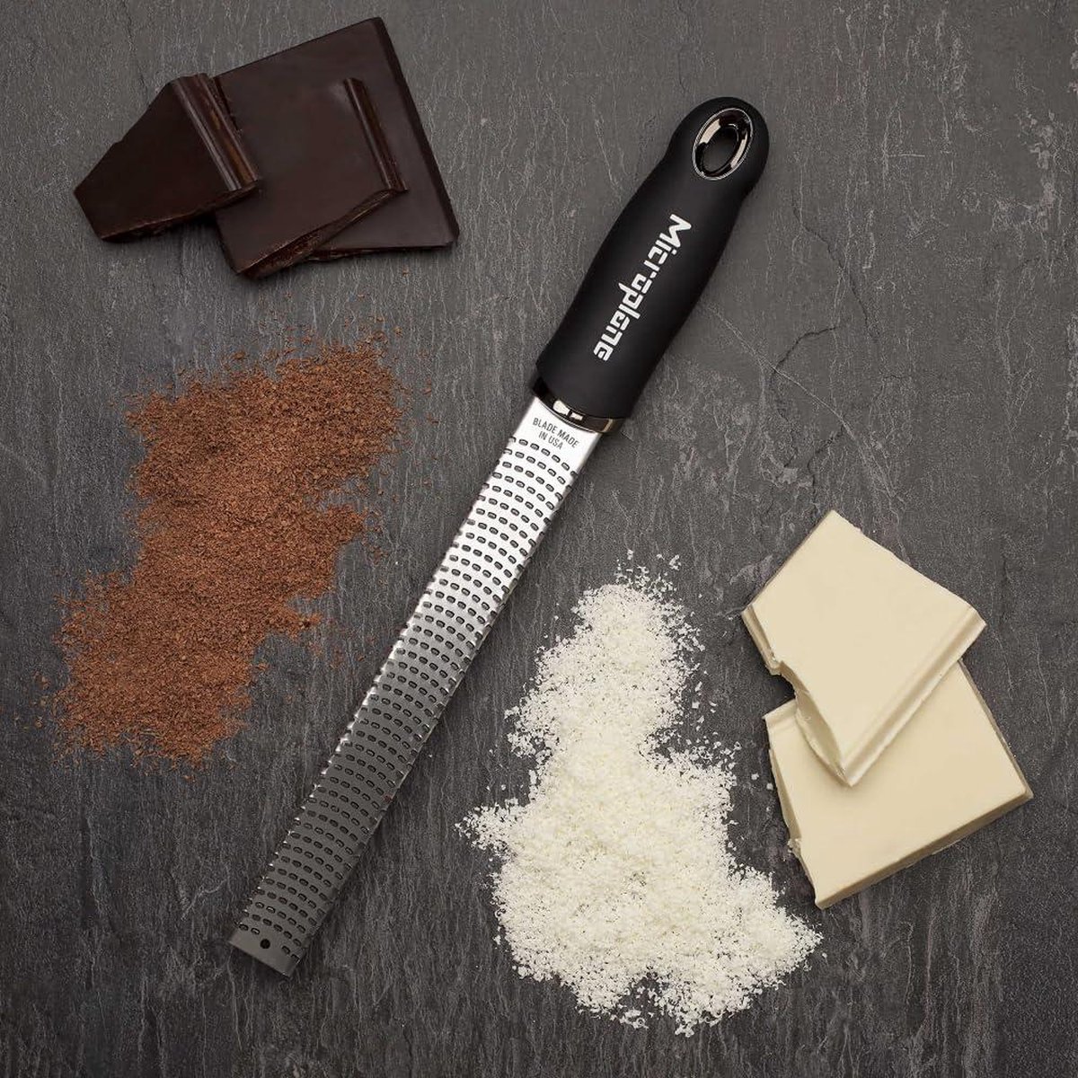 Zwart Zester rasp voor citrusvruchten harde kaas gember chocolade fijn roestvrijstalen blad Made in USA Raspen