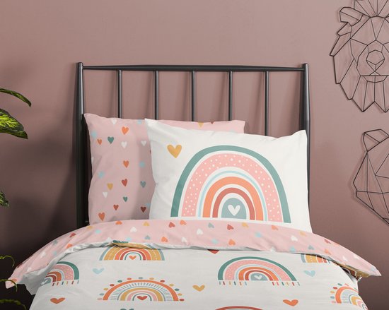 Good Morning dekbedovertrek regenbogen - 1 persoons 140x200/220 cm - Multi - 100% Katoen renforce
