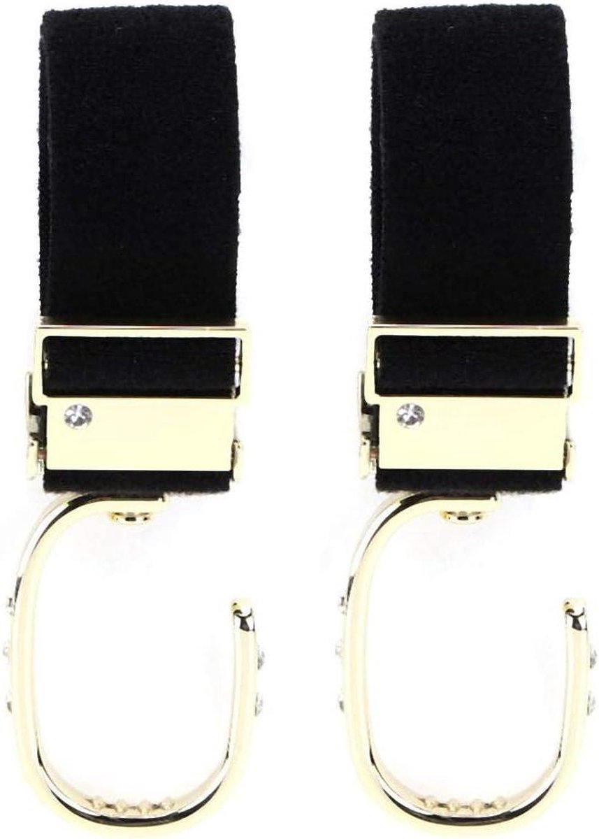 Image of 360-graden draaibare haak voor kinderwagen Luiertashanger Mama Tas voor onderweg winkelen (Limited Edition Golden)