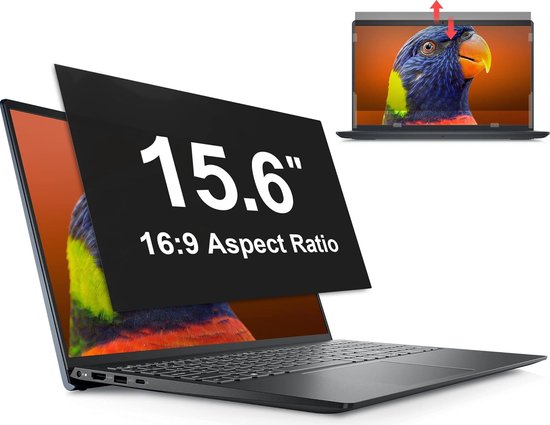 14 Inch Laptop Privacyfilter – 16:9, Anti-blauw Licht, Afneembaar, Voor Openbare Ruimtes