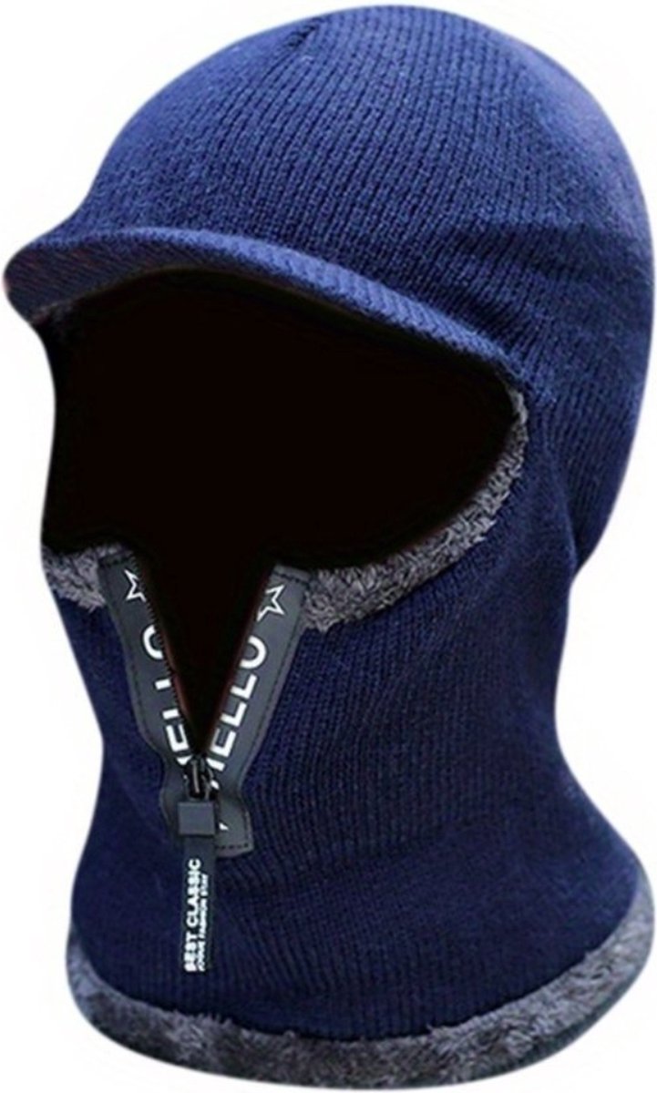 Bovista Wintermuts Heren Dames Volwassenen Muts Ski Mask Bivakmuts Balaclava Ski Masker Full Face Mask Winter Blauw