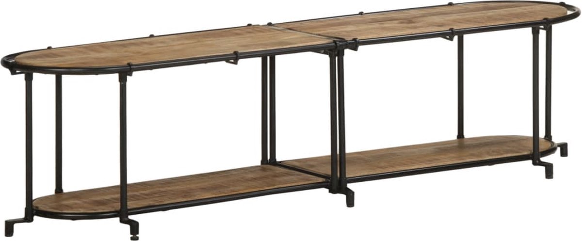 vidaXL - Tv-meubel - 160x42x40 - cm - massief - ruw - mangohout