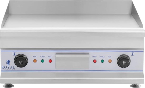 Elektrische bakplaat - 60 cm - glad - 2 x 3200 W - Royal Catering — afbeelding 3