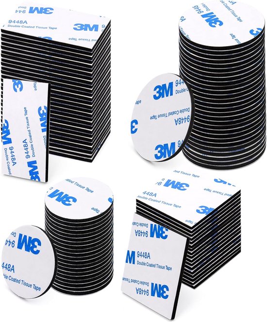 200 stuks kleefpads, Dubbelzijdig plakband, extra sterk, transparant, multifunctionele verwijderbare plakstrips, nano-tape, verwijderbaar, waterdicht, dun, (diameter 20 mm