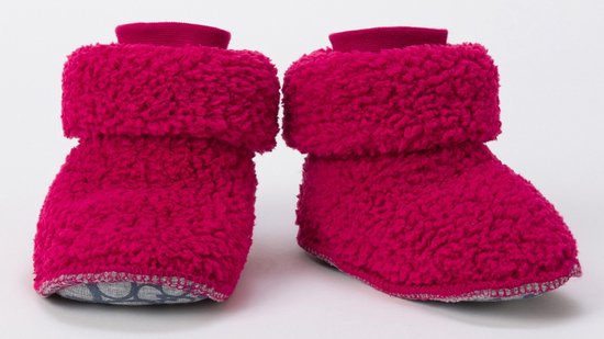 Pantoufles femmes Woody Teddy - Rouge framboise