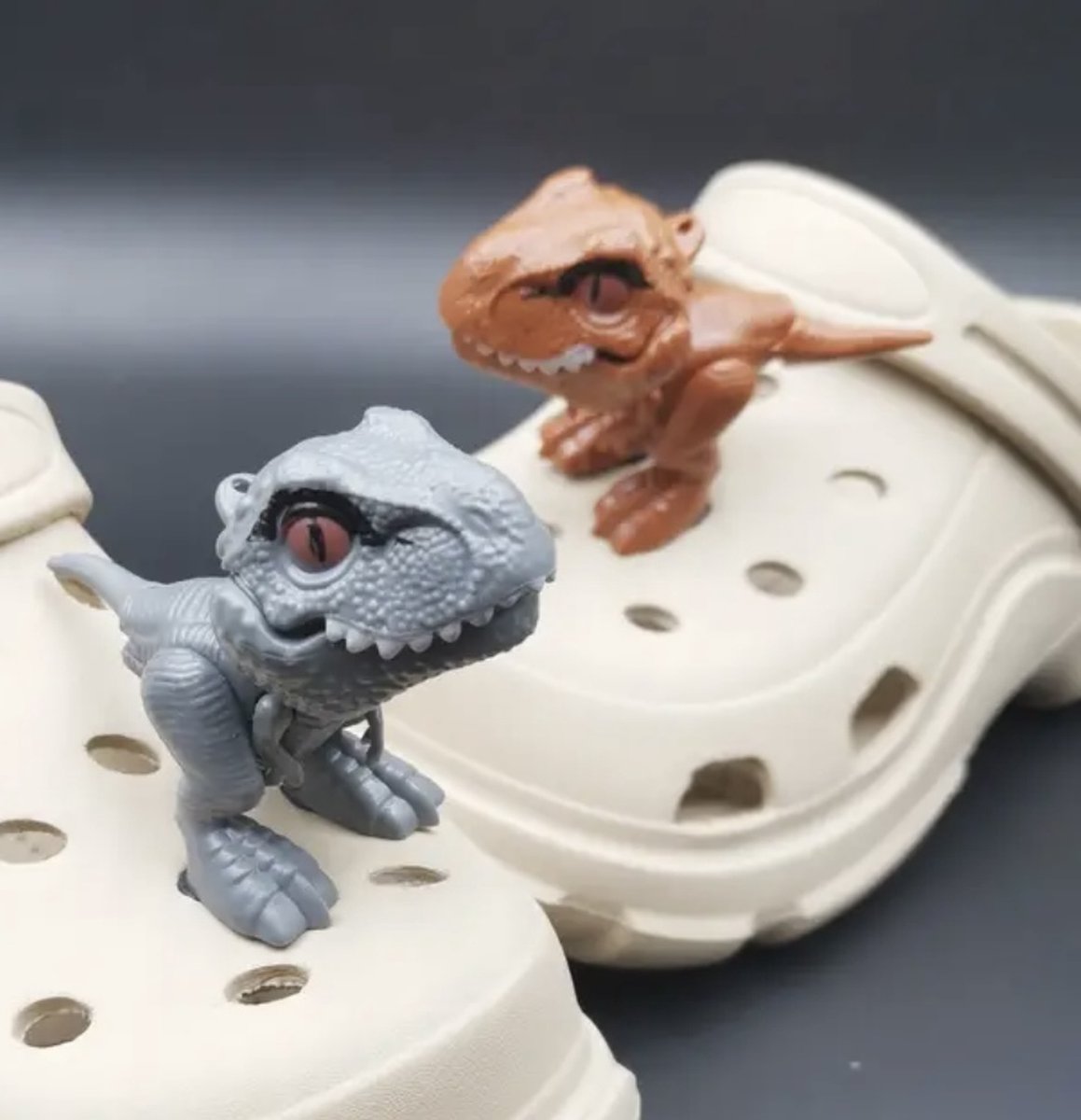 Merkloos Crocs Dinosaur stuks Jibbitz Charmes Dino 3D Beeldje Crocs schoenen