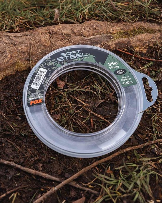 Fox Soft Steel Fleck Camo Leader - Maat : 100m - 45lb van Fox — afbeelding 4