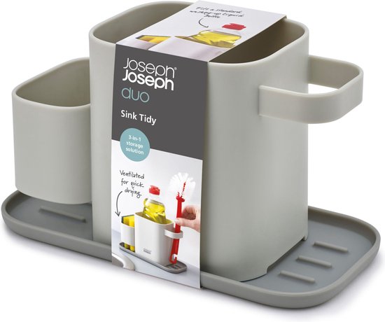 Joseph Joseph Duo Opal - Évier organisateur - Polypropylène - Grijs