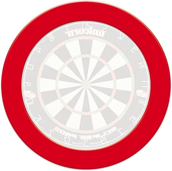 Plain dartbord (extra dunne bedrading) plus surround ring rood