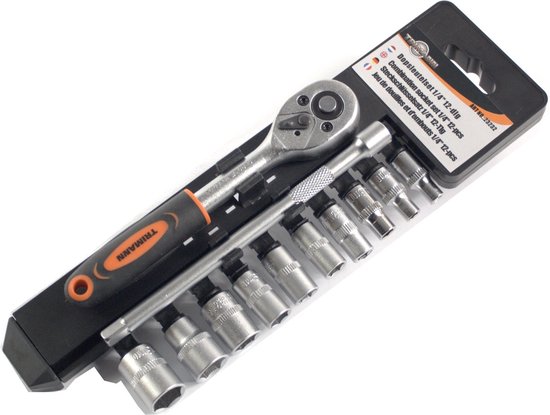 Kraftwerk 101990 12-piece socket set long Magalu 1/4 inch