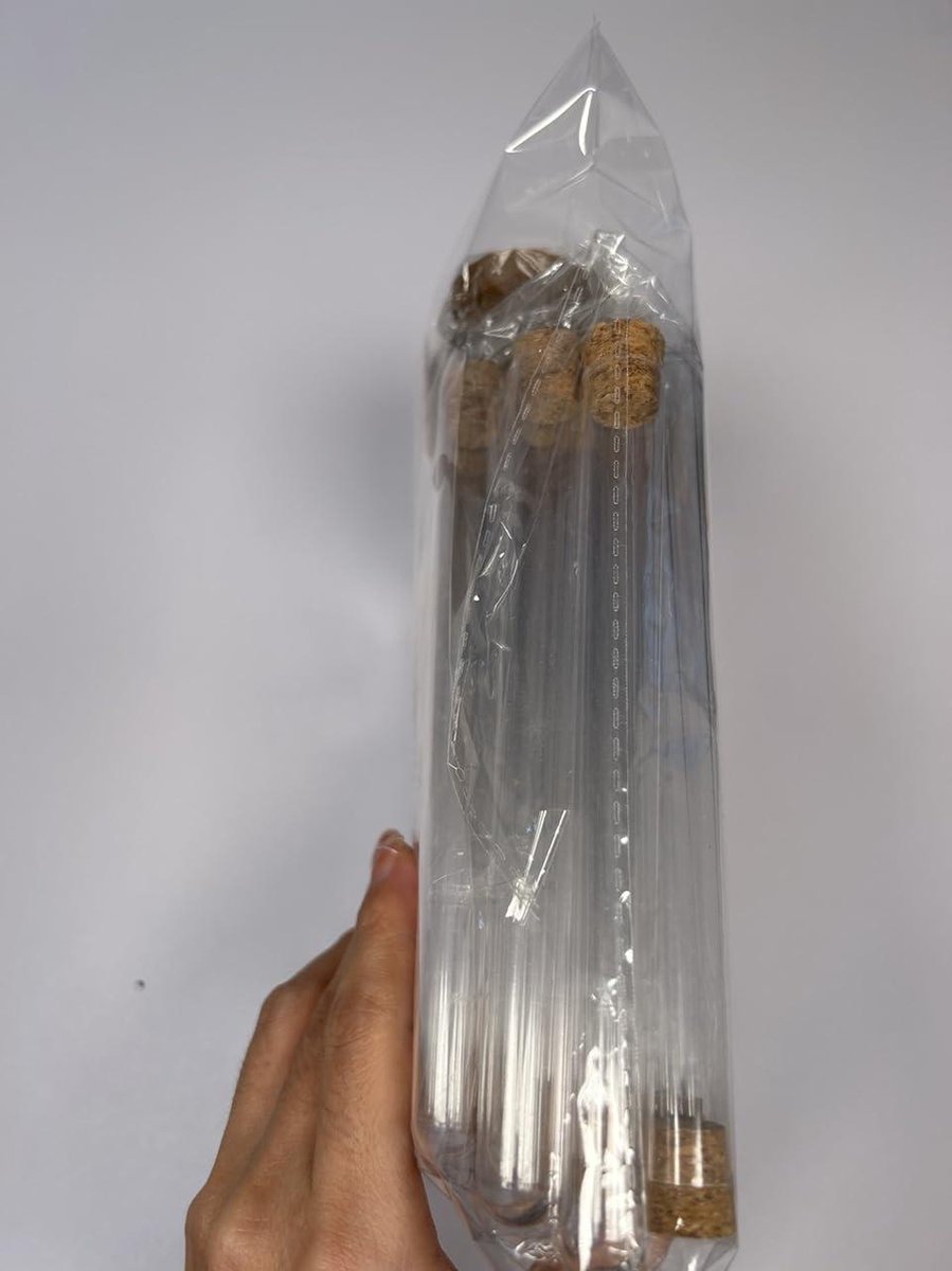 Lot De 30 Tubes à Essai En Plastique Avec Bouchons Liège - Transparents, Pour Fleurs, épices, DIY, Mariages Ou Labo