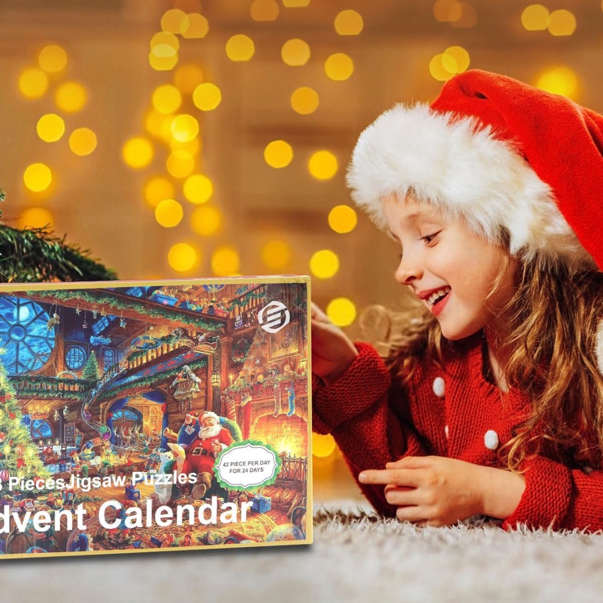 Equivera Adventskalender - Adventskalender 2024 - 24 Dagen Aftelkalender - Kerst Adventskalender - Kerstcadeau - Sinterklaascadeau - voor Kinderen en Volwassenen - 24 Verrassingen