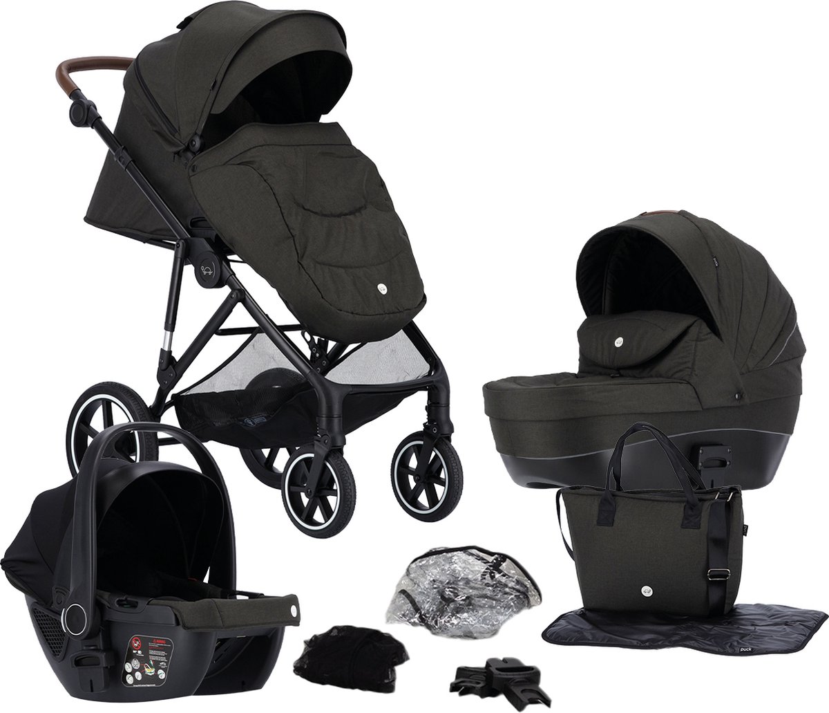 Puck Carl Kinderwagen 3-in-1 - Donkergroen - afbeelding 3