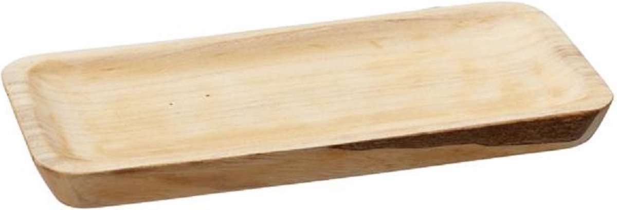 Cepewa Kaarsenbord-plateau - hout - rechthoekig - 35 x 3 x 17 cm - Kaarsenonderzetter