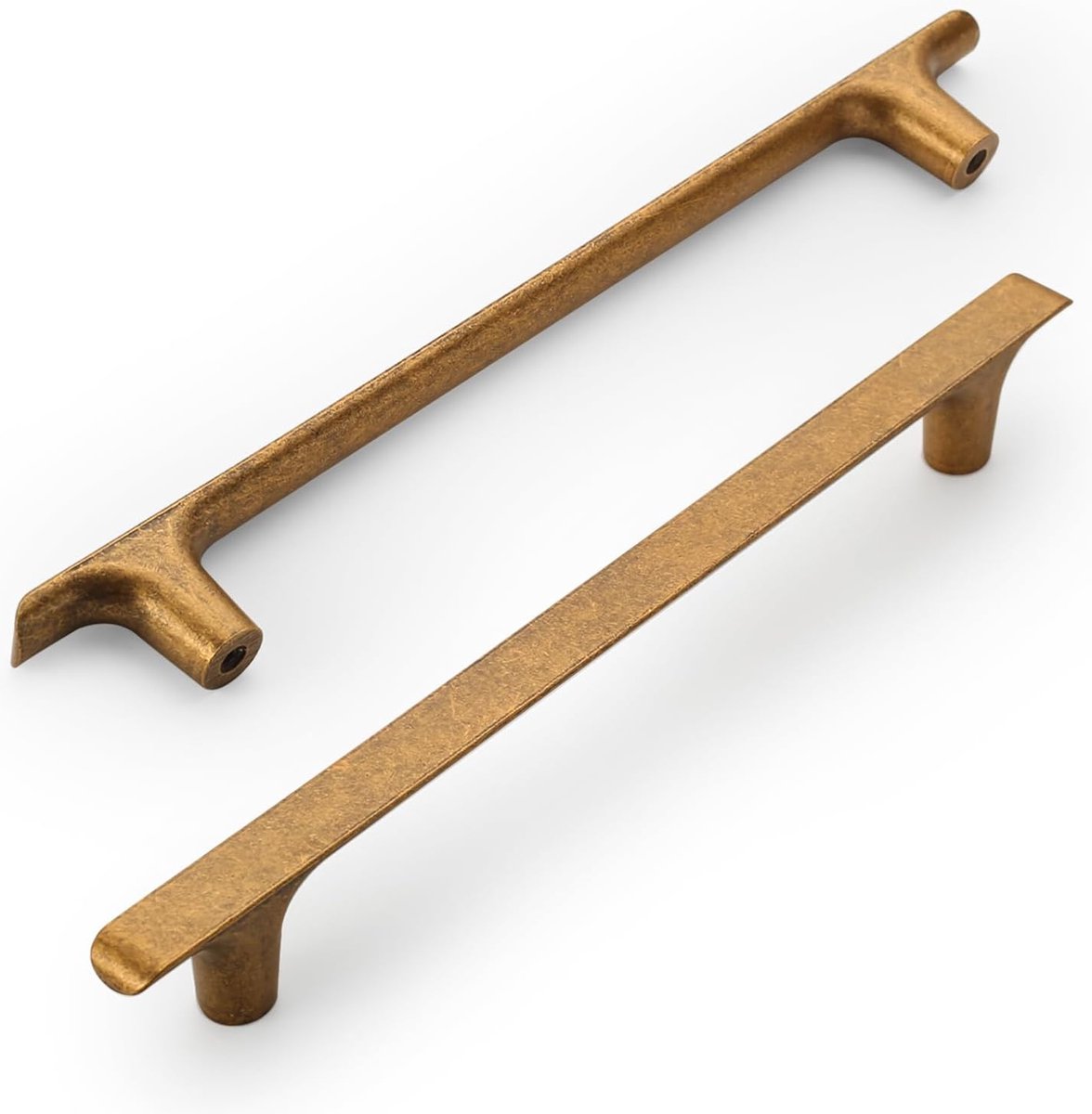 Riokem ® Antieke Messing Meubelgrepen Set van 10 voor Keuken en Kasten 192 mm