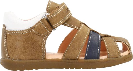 Geox® MACCHIA: Sandales à Scratch Beige Bébé Fille | Geox
